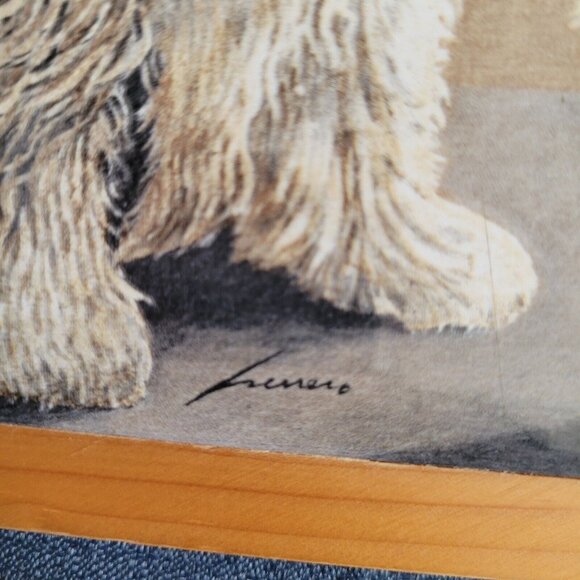 Vintage 1987 Lowell Herrero Framed Print Of Cats & Dogs - Picture 4 of 6